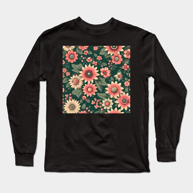 Pink Flowers Long Sleeve T-Shirt by Jenni Arts